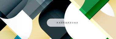 Geometrik kareler afiş soyut. Vektör çizim broşür veya el ilanı, sunum ve web tasarım düzeni için