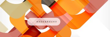 Geometrik kareler afiş soyut. Vektör çizim broşür veya el ilanı, sunum ve web tasarım düzeni için