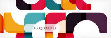 Renkli kare şekiller, geometrik modern arka plan