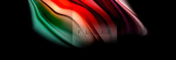 Rainbow fluid abstract shapes, liquid colors design, colorful marble or plastic wavy texture background, multicolored template for business or technology presentation or web brochure cover design — Stock Vector