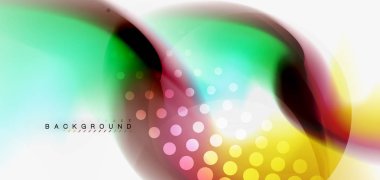 Renk akan dalga, trendy sıvı tasarım şablonu