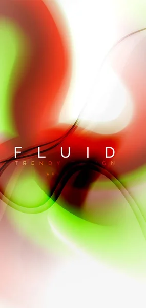 Fluide Vague Fond Abstrait Vecteur Techno Design — Image vectorielle