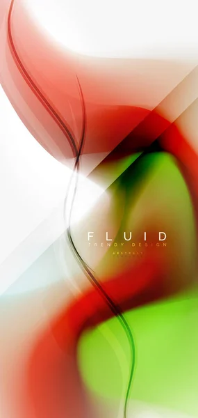 Fluid flowing wave abstract background — Stock Vector