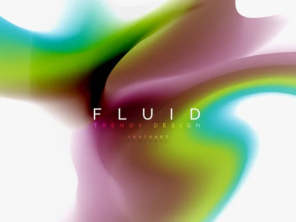 Diseño abstracto de colores fluidos fondo — Vector de stock