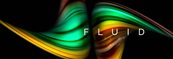 Concept de mouvement de couleur fluide — Image vectorielle