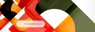 Renkli kareler kompozisyon soyut afiş. Gösterim amacıyla broşür veya el ilanı, sunum ve web tasarım düzeni