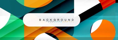 Geometrik arka plan. Modern örtüşen üçgenler. Mesajınız için alışılmadık renkli şekiller. İş veya teknik okul sunuyu, app kapak