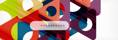 Geometrik arka plan. Modern örtüşen üçgenler. Mesajınız için alışılmadık renkli şekiller. İş veya teknik okul sunuyu, app kapak