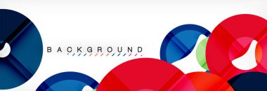 Gri arka plan, modern geometrik desen tasarım renkli halkalar. Vektör iş veya teknoloji tanıtım tasarım şablonu, broşür veya el ilanı desenli veya geometrik web afiş