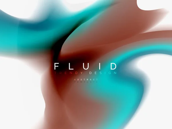 Background abstract - liquid colors wave flow — Stock Vector