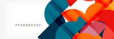 Daire modern geometrik arka plan illüstrasyon