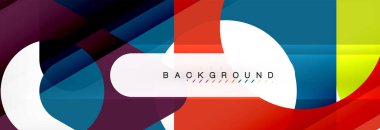 Geometrik arka plan. Modern örtüşen üçgenler. Mesajınız için alışılmadık renkli şekiller. İş veya teknik okul sunuyu, app kapak