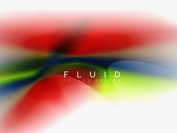 Fundo fluxo de cor abstrato, design líquido — Vetor de Stock