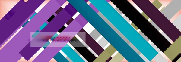 Farbstreifen und Linien, geometrischer abstrakter Hintergrund — Stockvektor