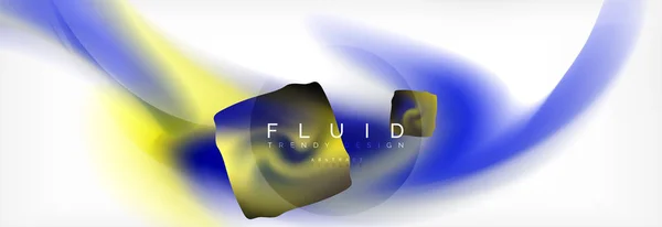 Diseño holográfico abstracto de los colores líquidos del fondo — Vector de stock