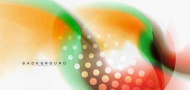 Renk akan dalga, trendy sıvı tasarım şablonu