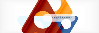 Geometrik arka plan. Modern örtüşen üçgenler. Mesajınız için alışılmadık renkli şekiller. İş veya teknik okul sunuyu, app kapak