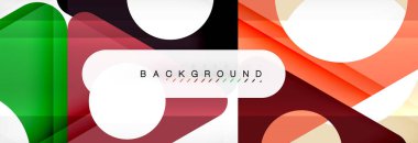 Geometrik arka plan. Modern örtüşen üçgenler. Mesajınız için alışılmadık renkli şekiller. İş veya teknik okul sunuyu, app kapak