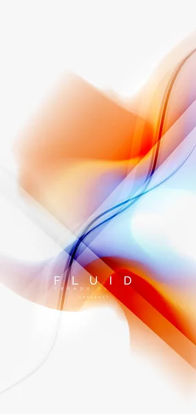 Fluid flowing wave abstract background — Stock Vector