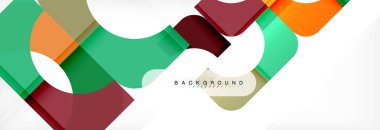 Geometrik kareler afiş soyut. Vektör çizim broşür veya el ilanı, sunum ve web tasarım düzeni için