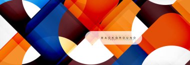 Renkli kareler kompozisyon soyut afiş. Gösterim amacıyla broşür veya el ilanı, sunum ve web tasarım düzeni