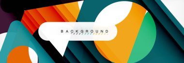 Geometrik arka plan. Modern örtüşen üçgenler. Mesajınız için alışılmadık renkli şekiller. İş veya teknik okul sunuyu, app kapak