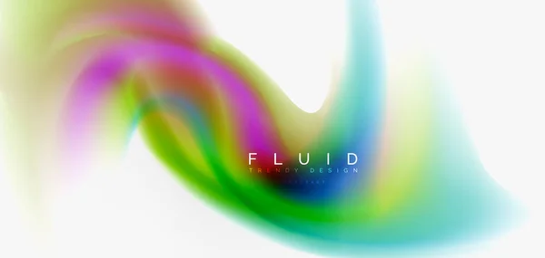 Fluid flowing wave abstract background — Stock Vector