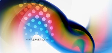 Renk akan dalga, trendy sıvı tasarım şablonu