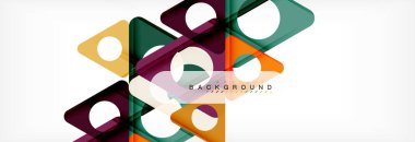 Geometrik arka plan. Modern örtüşen üçgenler. Mesajınız için alışılmadık renkli şekiller. İş veya teknik okul sunuyu, app kapak