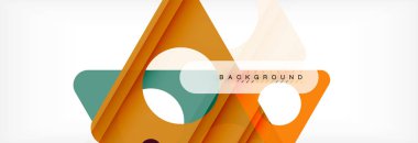 Geometrik arka plan. Modern örtüşen üçgenler. Mesajınız için alışılmadık renkli şekiller. İş veya teknik okul sunuyu, app kapak