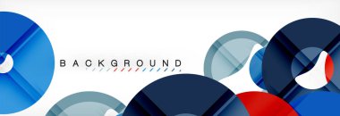 Gri arka plan, modern geometrik desen tasarım renkli halkalar. Vektör iş veya teknoloji tanıtım tasarım şablonu, broşür veya el ilanı desenli veya geometrik web afiş