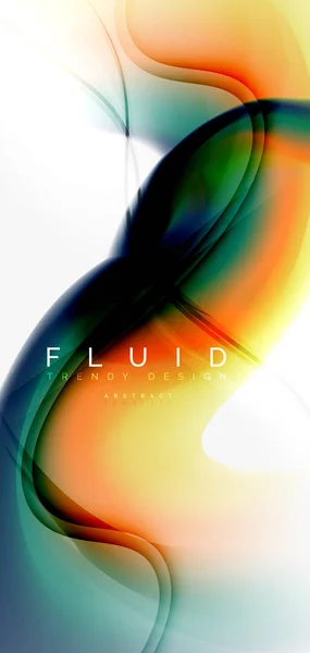 Mezcla de flujo de color líquido fondo abstracto. Plantilla de diseño abstracto de moda para presentación de negocios o tecnología, póster de Internet o portada de folleto web, papel pintado — Archivo Imágenes Vectoriales