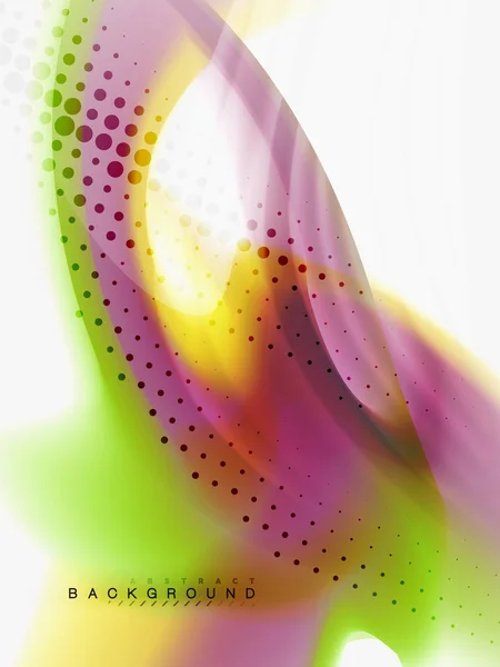 배경 초록 색상 흐름, 액체 디자인 — 스톡 벡터