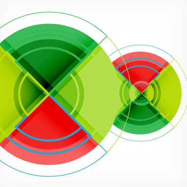 Yaratıcı 3d etkisi ile geometrik arka plan daire