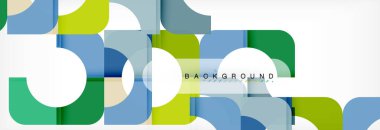 Renkli kare şekiller, geometrik modern arka plan