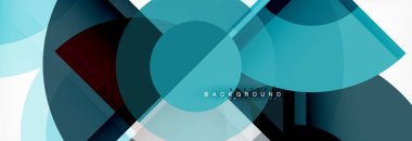 Arka plan - çok renkli daireler, trendy en az geometrik tasarım