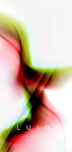 색상 흐르는 웨이브, 유행 액체 디자인 서식 파일 — 스톡 벡터