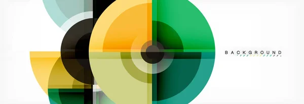Fondo abstracto - círculos multicolores, diseño geométrico minimalista de moda — Archivo Imágenes Vectoriales