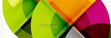 Arka plan - çok renkli daireler, trendy en az geometrik tasarım