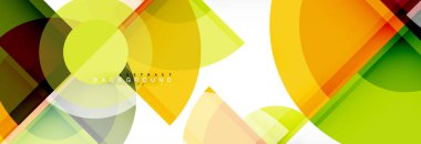 Arka plan - çok renkli daireler, trendy en az geometrik tasarım