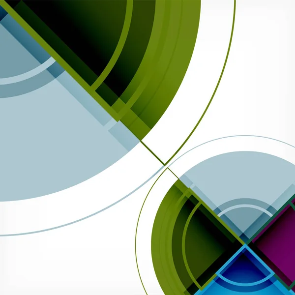 Cerchi creativi sfondo geometrico astratto con effetto 3d — Vettoriale Stock