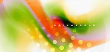 Renk akan dalga, trendy sıvı tasarım şablonu