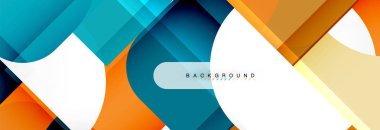 Renkli kare şekiller, geometrik modern arka plan