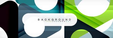 Geometrik arka plan. Modern örtüşen üçgenler. Mesajınız için alışılmadık renkli şekiller. İş veya teknik okul sunuyu, app kapak