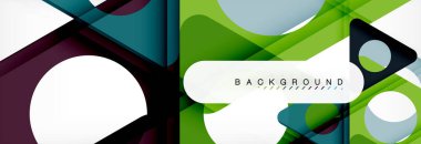 Geometrik arka plan. Modern örtüşen üçgenler. Mesajınız için alışılmadık renkli şekiller. İş veya teknik okul sunuyu, app kapak