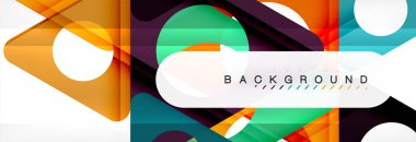 Geometrik arka plan. Modern örtüşen üçgenler. Mesajınız için alışılmadık renkli şekiller. İş veya teknik okul sunuyu, app kapak