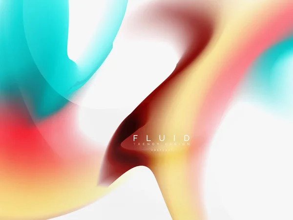 Fond abstrait flux de couleur, conception liquide — Image vectorielle