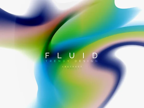 Fondo flujo de color abstracto, diseño líquido — Archivo Imágenes Vectoriales