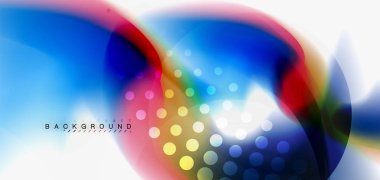 Renk akan dalga, trendy sıvı tasarım şablonu