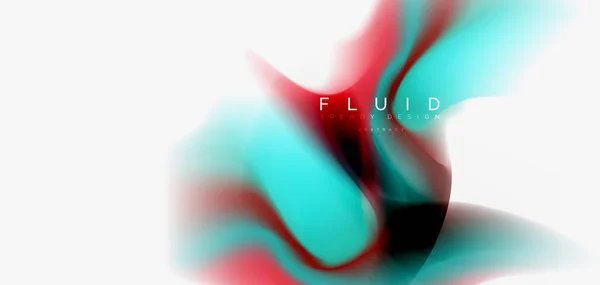 Vague de flux de couleur, modèle de conception liquide à la mode — Image vectorielle